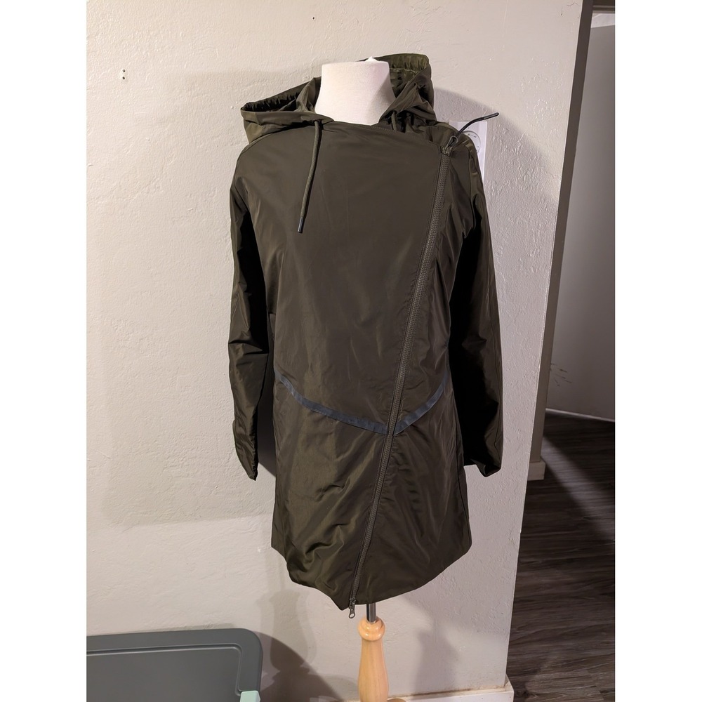 Womens Nike Parka‎ Bonded Athletic Trench Jacket Army Green Size XS